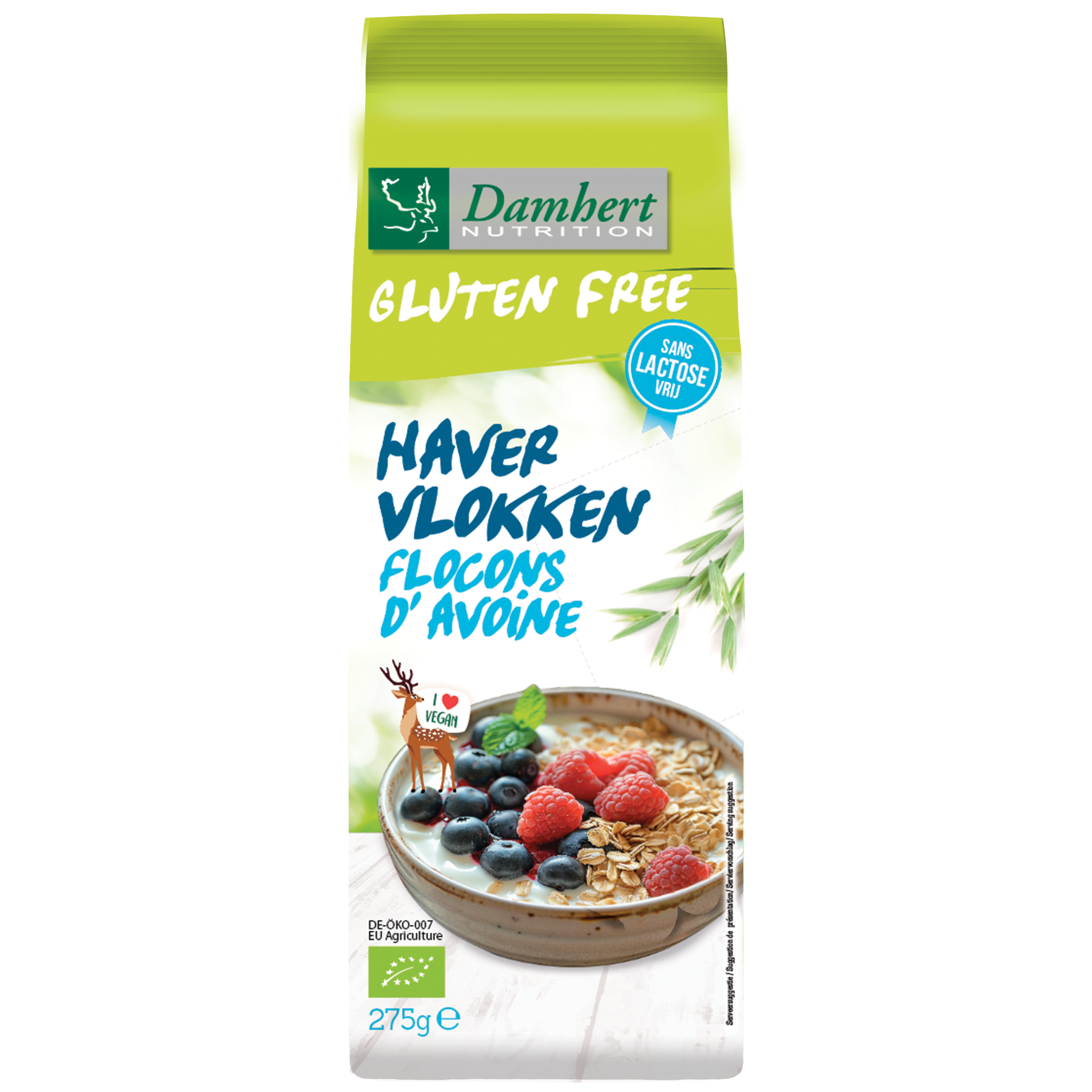Damhert Havervlokken glutenvrij bio 275.00 Gram