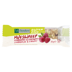 Damhert Mueslireep framboos glutenvrij 30.00 Gram