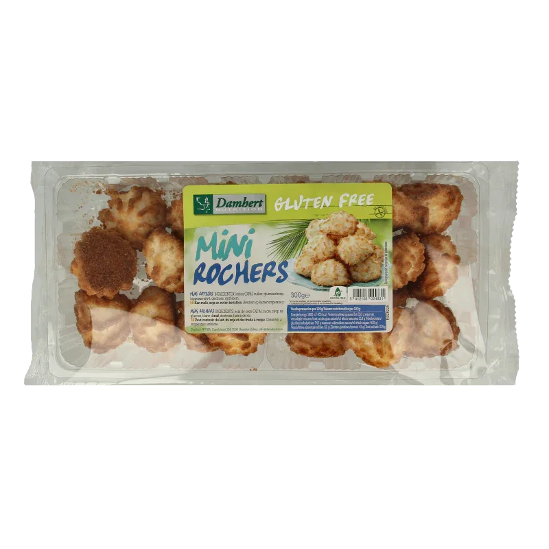 Damhert Mini kokosrotsen glutenvrij 300 Gram