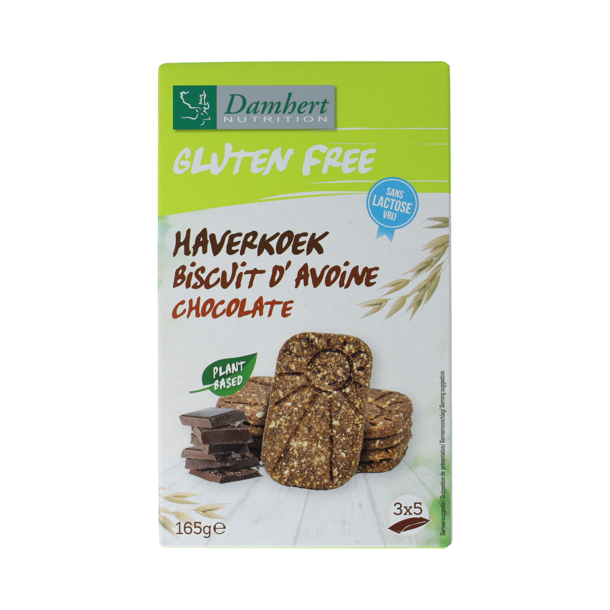 Damhert Haverkoekjes chocolade glutenvrij 165.00 Gram