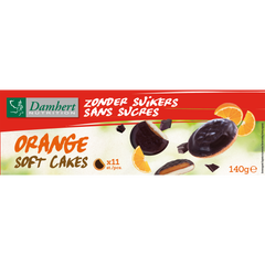 Damhert Soft cakes orange suikervrij 140.00 Gram