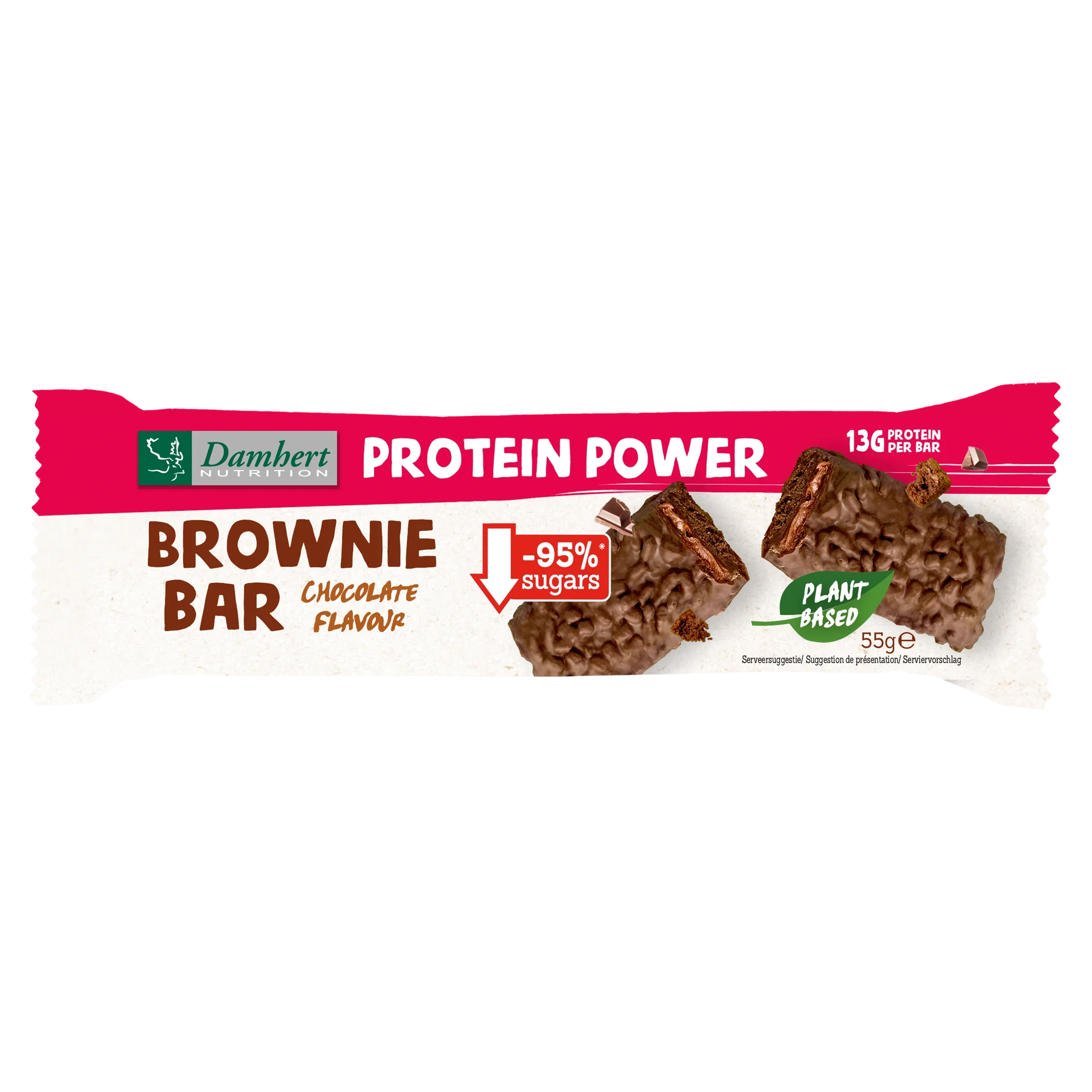 Damhert Protein brownie bar glutenvrij 55 Gram