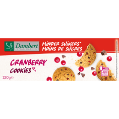 Damhert Cranberry cookies minder suiker 120 Gram