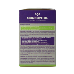 Mannavital Curcuma platinum 60.00 Vegetarische capsules