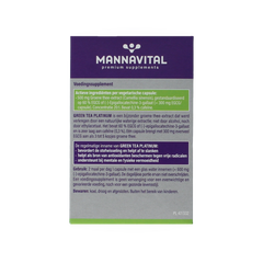 Mannavital Green tea platinum 60.00 Vegetarische capsules
