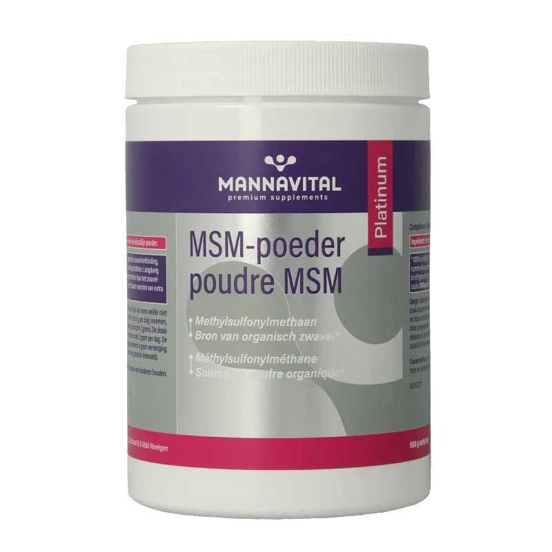 Mannavital MSM poeder platinum 500 Gram