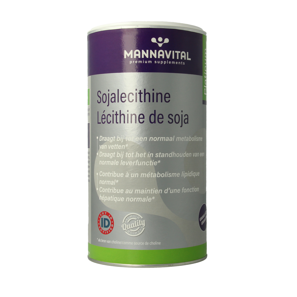 Mannavital Soja lecithine granulaat 500.00 Gram