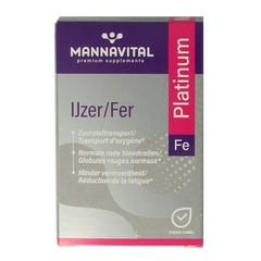 Mannavital IJzer platinum 60 Vegetarische capsules