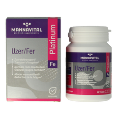 Mannavital IJzer platinum 60 Vegetarische capsules