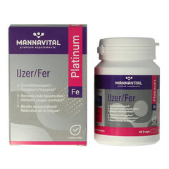 Mannavital IJzer platinum 60 Vegetarische capsules