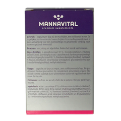 Mannavital IJzer platinum 60 Vegetarische capsules