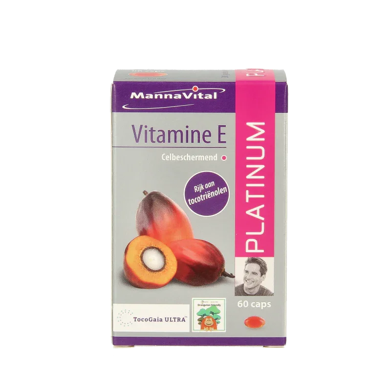 Mannavital Vitamine E platinum 60 Vegetarische capsules