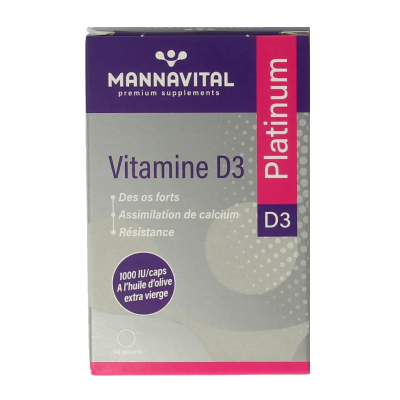 Mannavital Vitamine D3 platinum 90 Capsules