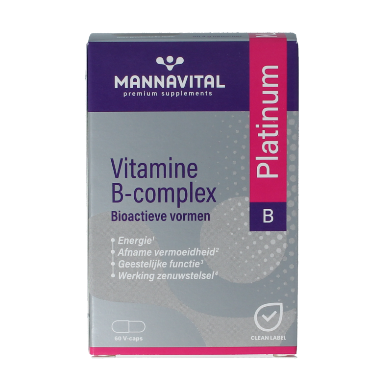 Mannavital Vitamine B complex platinum 60 Vegetarische capsules