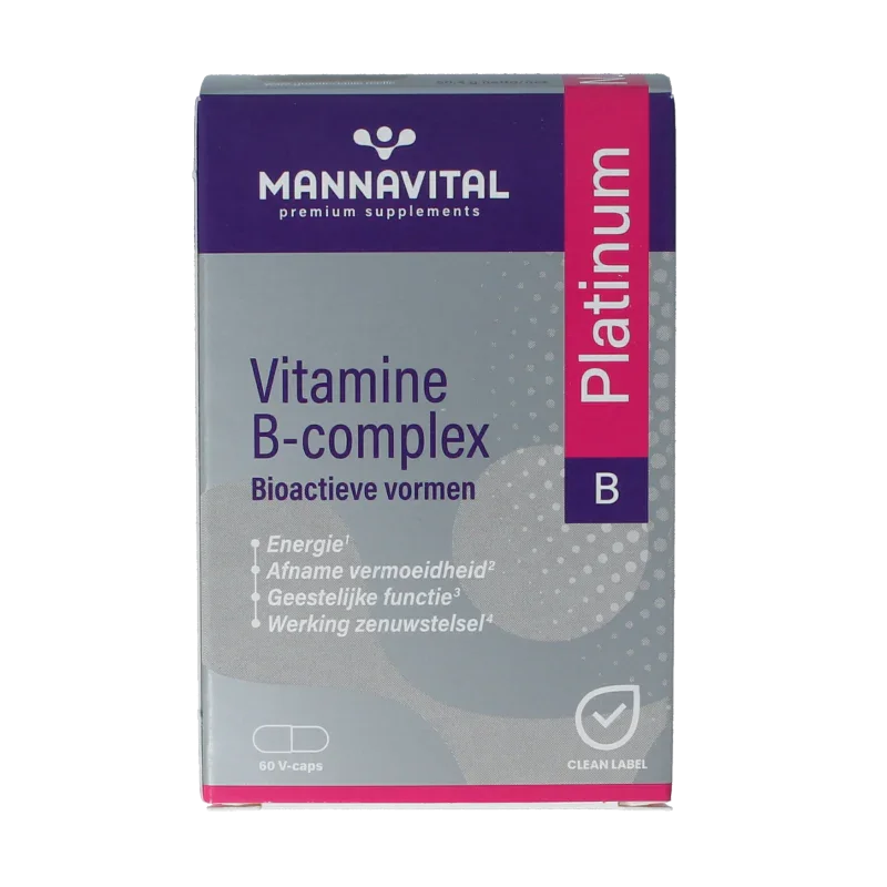 Mannavital Vitamine B complex platinum 60 Vegetarische capsules
