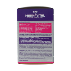 Mannavital Vitamine B complex platinum 60.00 Vegetarische capsules