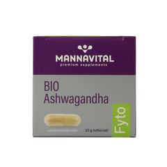 Mannavital Ashwagandha platinum bio 60 Vegetarische capsules