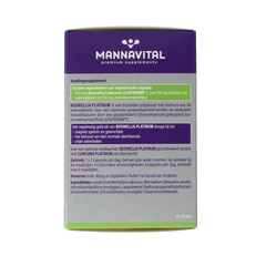 Mannavital Boswellia platinum 60.00 Vegetarische capsules