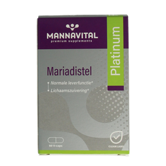 Mannavital Mariadistel platinum 60.00 Vegetarische capsules