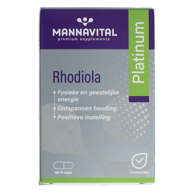 Mannavital Rhodiola platinum 60 Vegetarische capsules