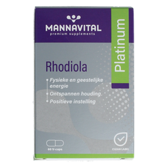 Mannavital Rhodiola platinum 60.00 Vegetarische capsules