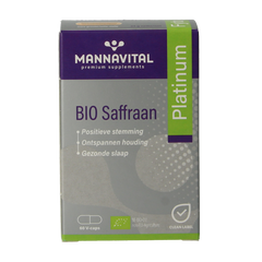 Mannavital Saffraan platinum bio 60.00 Vegetarische capsules