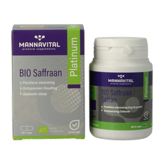 Mannavital Saffraan platinum 60 Vegetarische capsules