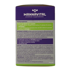 Mannavital Saffraan platinum 60 Vegetarische capsules