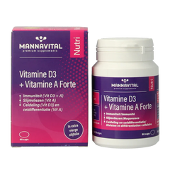 Mannavital Vitamine D3 + vitamine A forte 90 Capsules