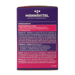 Mannavital Vitamine D3 + vitamine A forte 90.00 Capsules