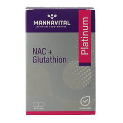 Mannavital NAC + glutathion platinum 60.00 Vegetarische capsules