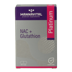 Mannavital NAC + glutathion platinum 60.00 Vegetarische capsules