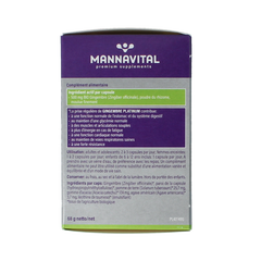 Mannavital Gember platinum bio 90 Vegetarische capsules