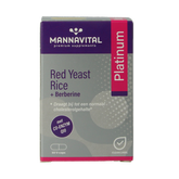 Mannavital Rode rijst + berberine platinum 60 Vegetarische capsules