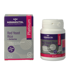 Mannavital Rode rijst + berberine platinum 60 Vegetarische capsules