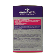 Mannavital Rode rijst + berberine platinum 60.00 Vegetarische capsules