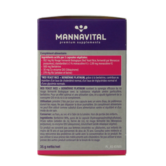 Mannavital Rode rijst + berberine platinum 60 Vegetarische capsules