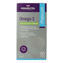 Mannavital Omega-3 algenolie platinum 60.00 Softgels