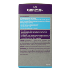 Mannavital Omega-3 algenolie platinum 60.00 Softgels