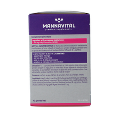 Mannavital Acetyl-L-Carnitine platinum 60 Vegetarische capsules
