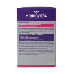 Mannavital Acetyl-L-Carnitine platinum 60.00 Vegetarische capsules