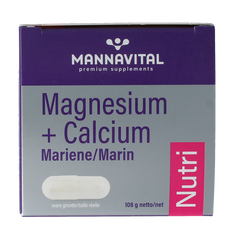 Mannavital Mariene magnesium + calcium platinum 120 Vegetarische capsules
