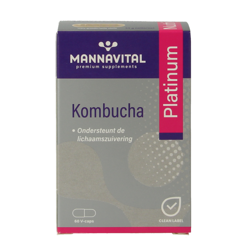 Mannavital Kombucha platinum 60 Vegetarische capsules