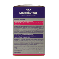 Mannavital Kombucha platinum 60.00 Vegetarische capsules
