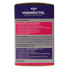 Mannavital Hyaluronzuur platinum 60.00 Capsules
