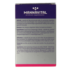 Mannavital Hyaluronzuur platinum 60.00 Capsules