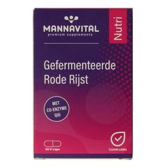 Mannavital Gefermenteerde rode rijst 60.00 Vegetarische capsules
