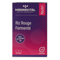 Mannavital Gefermenteerde rode rijst 60 Vegetarische capsules