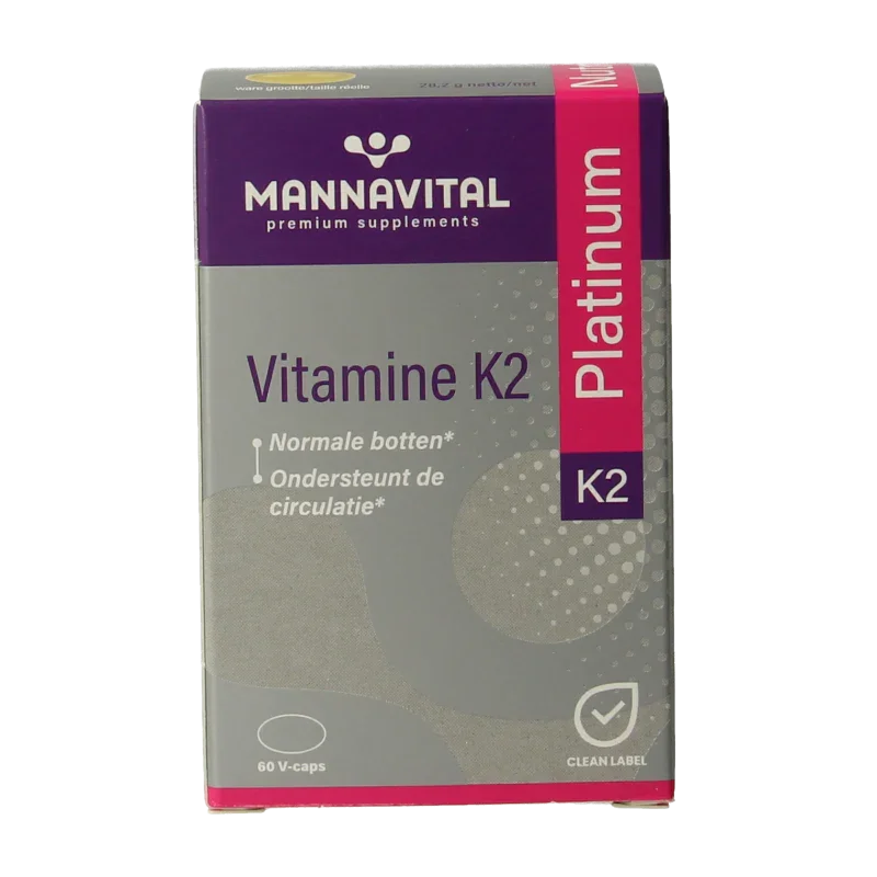 Mannavital Vitamine K2 60 Vegetarische capsules