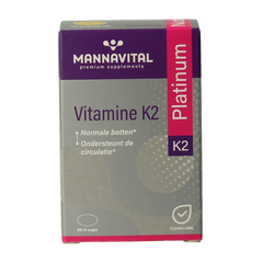 Mannavital Vitamine K2 60 Vegetarische capsules